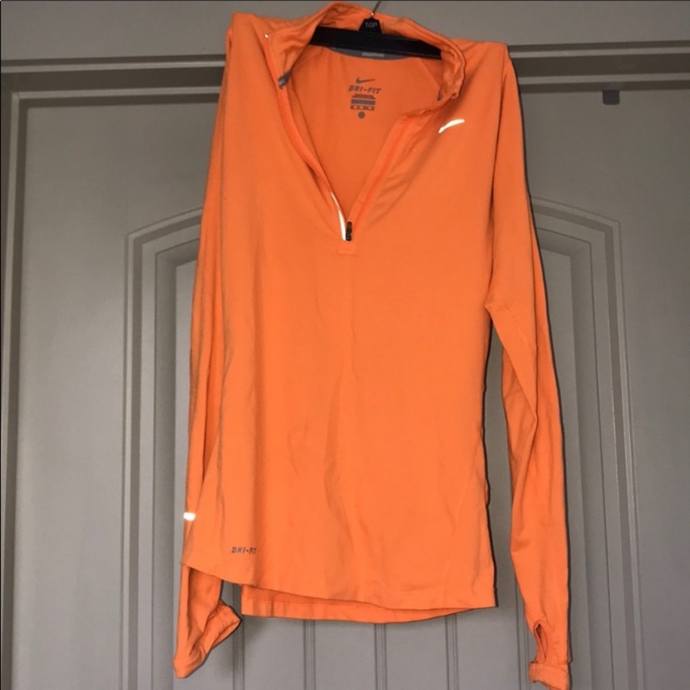 Neon orange Nike dri fit pull over